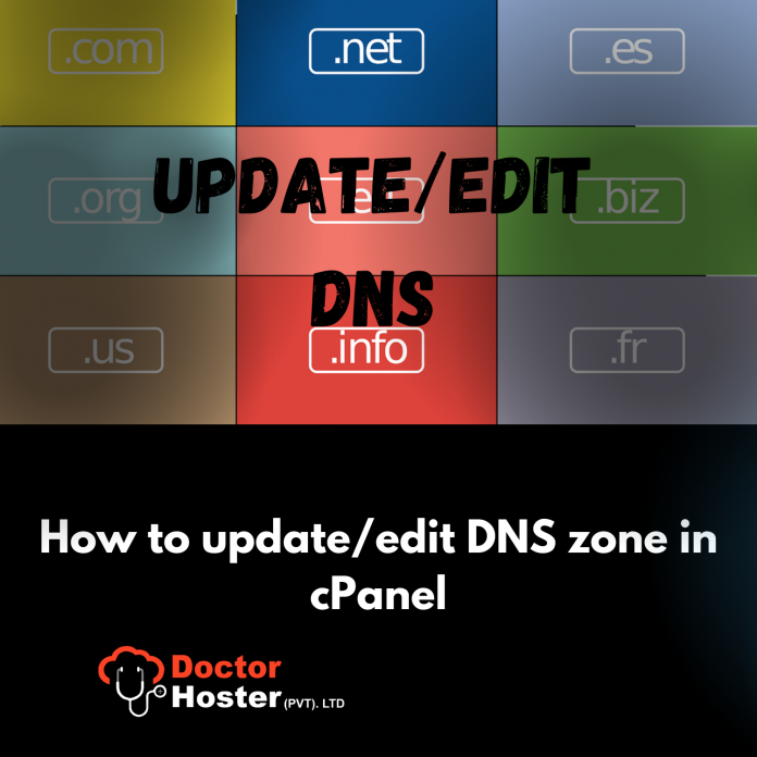 How to update/edit DNS zone in cPanel